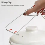 10pcs High Quality Kitchen Gadget Stainless Steel Pot Clip(Silver) - Image 4