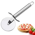 Stainless Steel Round Pizza Cutter Knife(Silver)