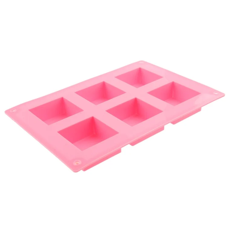 S-KA-0861_1.webp High Quality 6 Holes Square Shape Silicone Material Cake Mold - Image 2