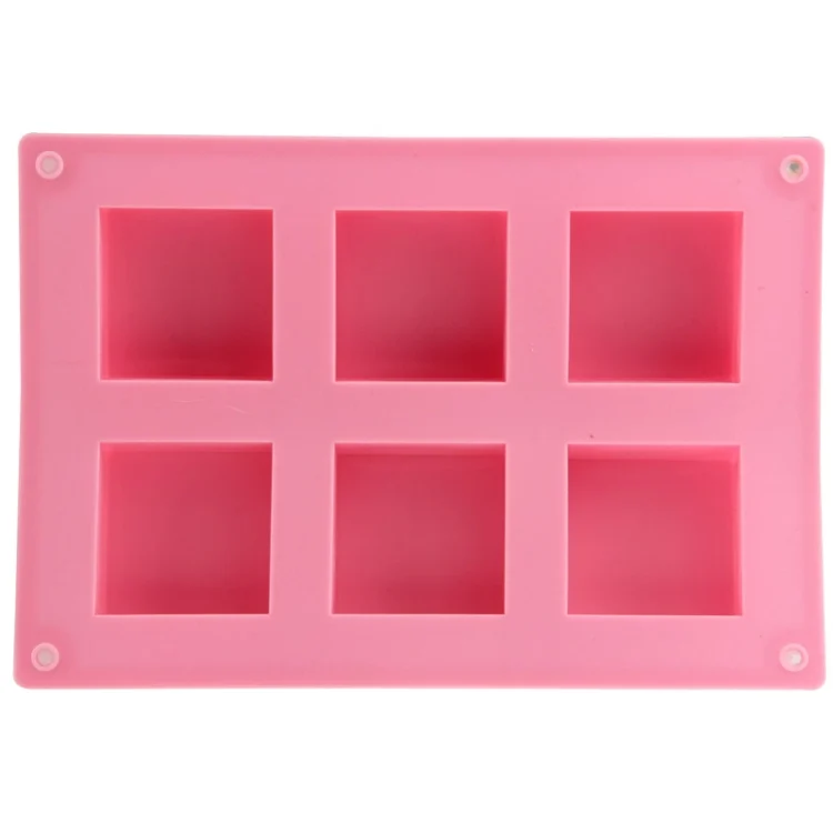 S-KA-0861_3.webp High Quality 6 Holes Square Shape Silicone Material Cake Mold - Image 4