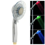 Temperature Detectable 3-Color (Green / Blue / Red) LED Shower Head, No Battery - Image 2