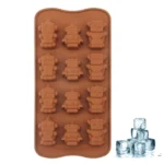 Lovely Robot Shape 12-Grid Ice Cube Tray(Brown) - Image 2