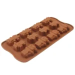 Lovely Robot Shape 12-Grid Ice Cube Tray(Brown) - Image 3