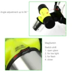 30m Diving Flashlight Headlight, T6 3 Mode Zoom LED Strong Light - Image 11