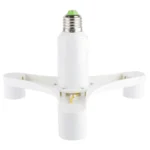 Lamp Holder Converter E27 1 Turn 4 (E27) Lamp Holder Bulb Adapter Converter (White) - Image 4