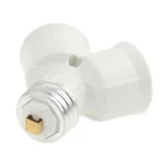 E27 to 2 E27 Light Bulbs Conversion Socket Double Lamp Socket(White) - Image 3