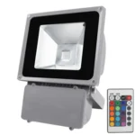80W Waterproof Floodlight Lamp , RGB LED Light with Remote Control, AC 85-265V(Black)