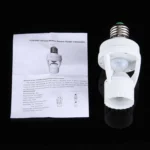 360 Degrees E27 60W PIR Motion Sensor Lamp Holder, Detection Range: Around 6m, AC 110-240V - Image 5