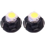 2 PCS T4.7 White Light 0.2W 12LM 1 LED SMD 5050 LED Instrument Light Bulb Dashboard Light for Vehicles, DC 12V(Black) - Image 2