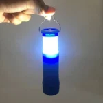 LED Flashlight Camping Lamp Handy Aluminum Ultra Bright Telescopic Torch with Clip - Image 3