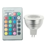 MR16 3W RGB LED Light Bulb, Luminous Flux: 400-450LM, with Remote Controller, DC 12V - Image 5