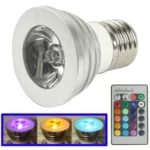E27 3W RGB Flash LED Light Bulb with Remote Controller, AC 85-265V, Luminous Flux: 240-270lm - Image 2