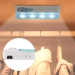 Infrared PIR Auto Sensor Motion Detector Light, Mini USB Port, 4 LED, White Light, Sensitive Distance: 3m(Baby Blue) - Image 4