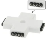 4 Pin 4 Way + Shape Female Connector for RGB LED Flexible Strip - Image 3