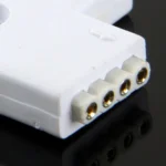 4 Pin 2 Way L Shape Female Connector for RGB LED Flexible Strip - Image 4