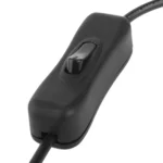 5.5 x 2.1mm Female to 2x Male DC Power Cable Connector with Switch for LED Strip, Length: 30cm(Black) - Image 4