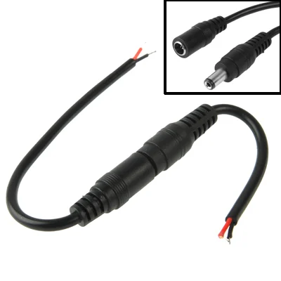 5.5 x 2.1mm DC Power Female Barrel to Male Barrel Connector Adaptor for LED Light Controller, Length: 20cm