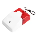 Mini Wired Red Strobe Siren for Burglar Security Alarm(White) - Image 2