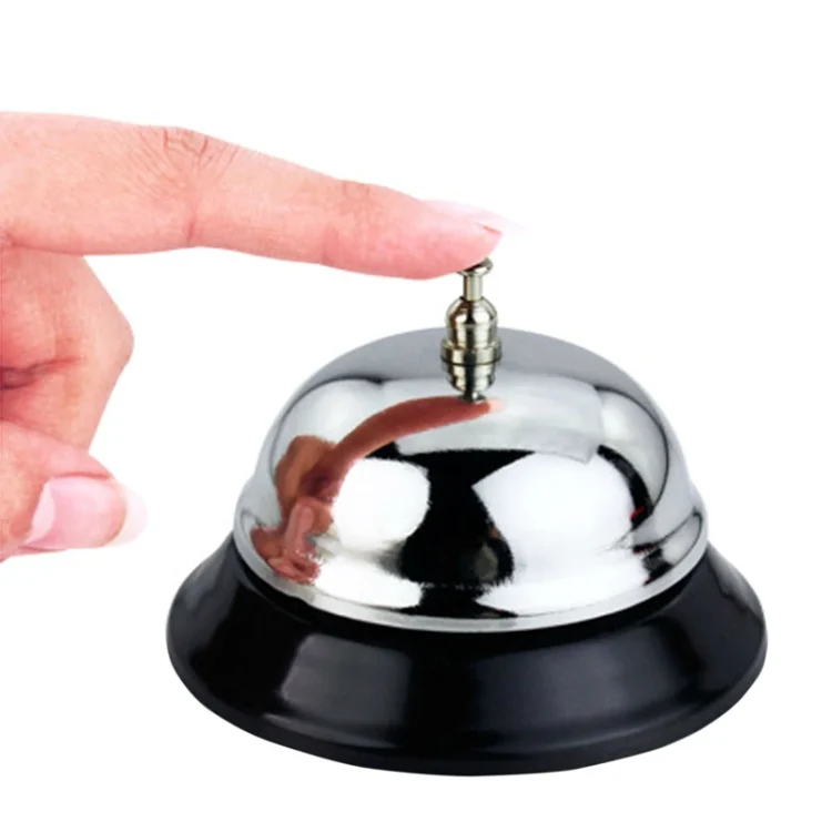 S-NT-0315_1.webp Stainless Steel Bell for Coffee House / Bar / Kitchen Hotel Service Call, QJ125 (Silver) - Image 2