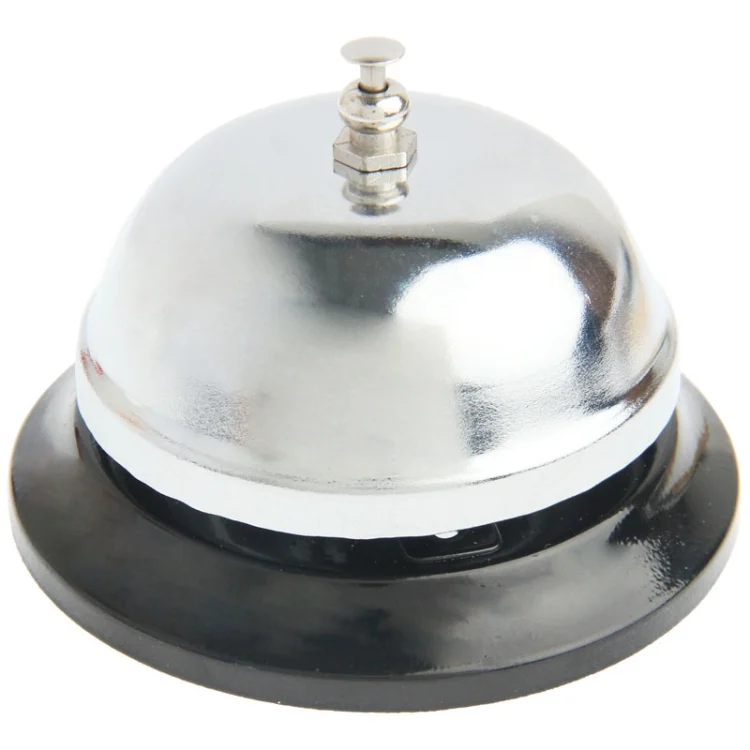 S-NT-0315_2.webp Stainless Steel Bell for Coffee House / Bar / Kitchen Hotel Service Call, QJ125 (Silver) - Image 3