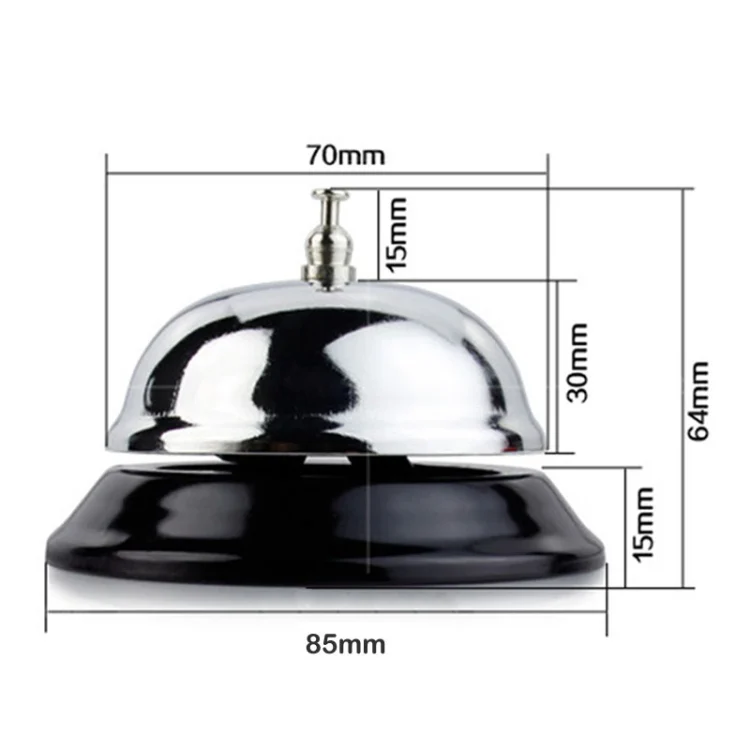 S-NT-0315_4.webp Stainless Steel Bell for Coffee House / Bar / Kitchen Hotel Service Call, QJ125 (Silver) - Image 5