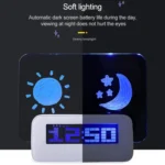 Multifunction LCD Digital Alarm Clock Thermometer + 4-Port USB HUB + Message Board with Blue or Green LCD backlight(White) - Image 5