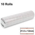 High Quality Handheld ink Price Labeller Paper, Labels Specifications: 21.5mm x 12mm, No. 3210 (10 Rolls in one packing, the price is for 10 Rolls)(White) - Image 2