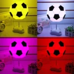 DIY Football Lamp, USB Handmade Charm Night Light / Desk Lamp Colorful Bedside Lamp(White)