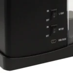 USB Desktop Aquarium Mini Fish Tank with Running Water and 6 LED Light, LCD Clock Display with Calendar, Time and Alarm (Holds 1.5 Quarts of Water)(Black) - Image 6