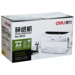 Deli Office Series Hand-cranked A4 / CD / Card Desktop Paper Shredder, Waste-bin Volume: 4L (No. 9935)(White) - Image 4
