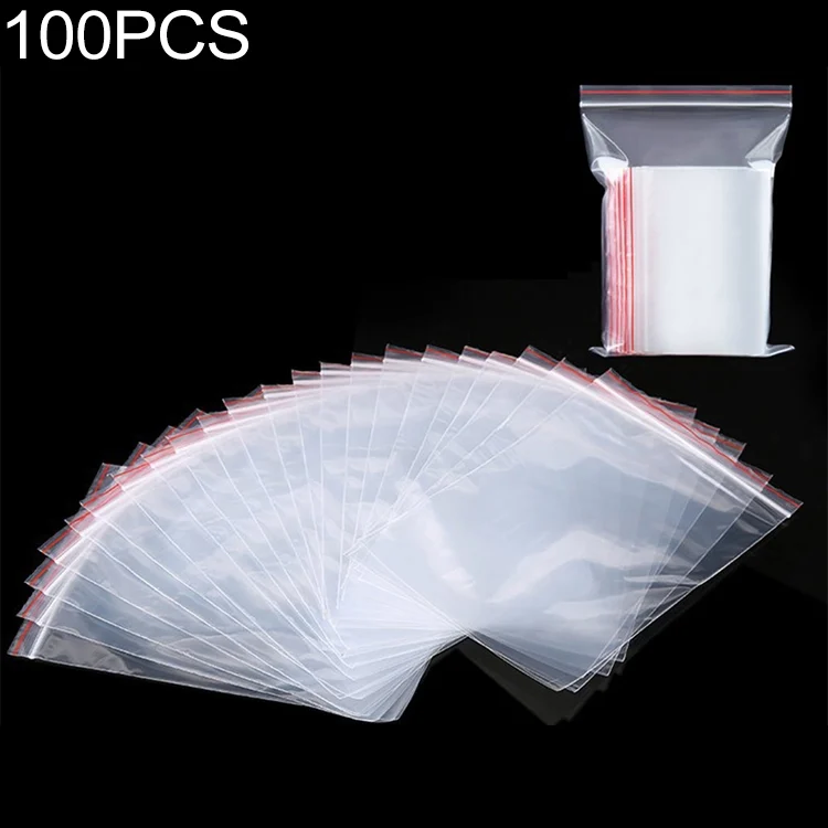 100pcs Self Adhesive Seal High Quality Plastic Opp Bags (12x18cm)(Transparent)