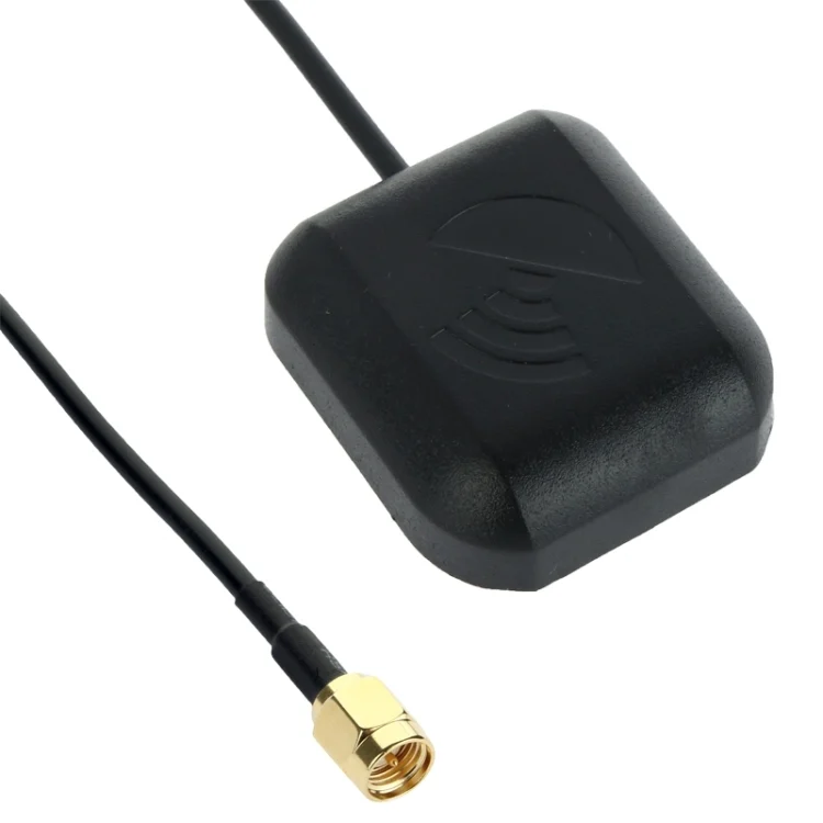 S-PC-2238_1.webp Vehicle GPS Antenna Active Receiver Magnetic Base Mount Adapter Aerial SMA Male Connector, Cable Length: 3m - Image 2