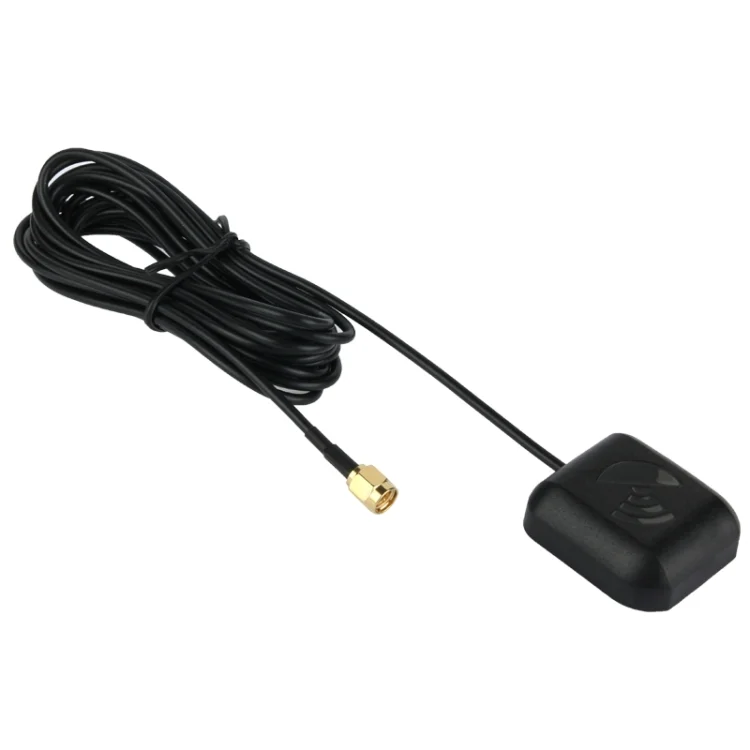 S-PC-2238_3.webp Vehicle GPS Antenna Active Receiver Magnetic Base Mount Adapter Aerial SMA Male Connector, Cable Length: 3m - Image 4