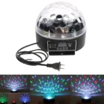 Multifunction  DMX512 10CH Crystal Magic Ball Light, RGB LED with Digital Displayer, Support Sound Activated