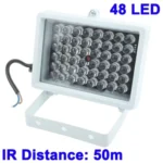 48 LED Auxiliary Light for CCD Camera, IR Distance: 50m (ZT-48W) , Size: 9x12.5x8cm(White) - Image 2