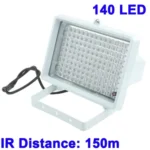 140 LED Auxiliary Light for CCD Camera, IR Distance: 150m (ZT-140LF) , Size: 11x17x12.5cm(White) - Image 2