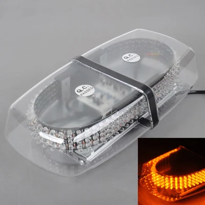 S-SWL-0218_1.webp 25W 240-LED Warning Mini Light Bar Strobe Waterproof Light, Yellow Light - Image 2