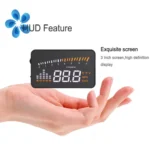 X5 HUD 3 inch Universal Multi Car Head Up Display with OBDII EOBD System, Light Sensors, Rotation Speed, Rotation Speed Unit, Unit Mark, Voltage, Water Temperature, Alarm mark(Black) - Image 12