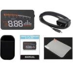 X5 HUD 3 inch Universal Multi Car Head Up Display with OBDII EOBD System, Light Sensors, Rotation Speed, Rotation Speed Unit, Unit Mark, Voltage, Water Temperature, Alarm mark(Black) - Image 5