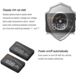 X5 HUD 3 inch Universal Multi Car Head Up Display with OBDII EOBD System, Light Sensors, Rotation Speed, Rotation Speed Unit, Unit Mark, Voltage, Water Temperature, Alarm mark(Black) - Image 7