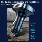 WK WP-C39 USB+USB-C/Type-C MP3 Bluetooth Car Fast Charger - Image 6