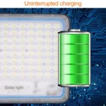 100W SMD 2835 108 LEDs Solar Powered Timing LED Flood Light with Remote Control - Image 10