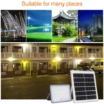 200W SMD 2835 176 LEDs Solar Powered Timing LED Flood Light with Remote Control - Image 13