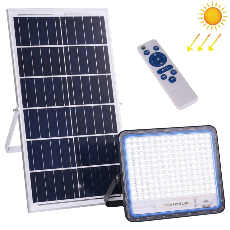 400W SMD 2835 365 LEDs Solar Powered Timing LED Flood Light with Remote Control