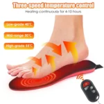 Rechargeable Electric Heating Insole Wireless Remote Control Smart Thermal Insole,Size:Large(41-46 Size) - Image 8