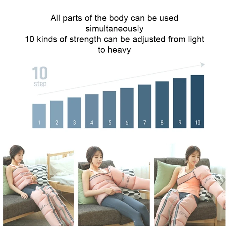 SHC0014F_7.webp RD-M2857 Legs Airbag All-inclusive Intelligent Air Wave Pressure Massager with Host, Support Timing / Positioning Massage & 10 Kinds of Adjustable Force, US Plug or EU Plug - Image 8
