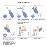 500ml Portable Handheld Travel Bidet Women Vaginal Male Anal Washing Sprayer - Image 6