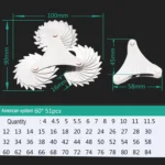 51 PCS US Screw Pitch Thread Blades 60 Degrees CR Stainless Steel Thread Gauge - Image 4