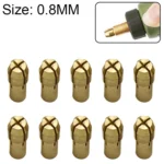 10 PCS Three-claw Copper Clamp Nut for Electric Mill Fittings,Bore diameter: 0.8mm
