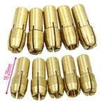 10 PCS Three-claw Copper Clamp Nut for Electric Mill Fittings,Bore diameter: 0.8mm - Image 4